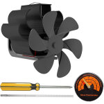 Ventilateur � 6 pales pour po�le � bois avec pince flexible pour po�les � bois / copeaux de bois - �conome ...