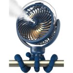 Ventilateur brumisateur pour poussette - 6000 mah - fonctionnement  piles - avec lumire et pivot  ...