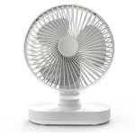Ventilateur de bureau, auto oscillant ventilateur  batterie silencieux 16. 5cm, 4 vitesses refroidissement ...