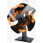 Ventilateur de chemin�e � 4 pales aliment� par la chaleur pour po�le � bois domestique, circulation d'air ...
