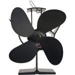 Ventilateur chemin�e de po�le � bois avec 4 pales, stove fan chaleur efficacit� accrue pour po�le � granul�s ...