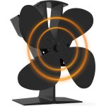 Ventilateur chemin�e de po�le � bois silencieux avec 4 pales, stove fan chaleur efficacit� accrue pour ...