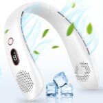 Ventilateur de cou portable, rechargeable mini ventilateur usb sans lame, ventilateur de cou refroidisseur ...