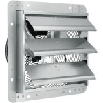 Ventilateur deextraction a volets, 30, 5 cm, extracteur deair de grenier mural en aluminium, 1800 m� ...