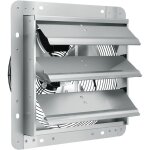 Ventilateur deextraction a volets, 35, 9 cm, extracteur deair de grenier mural en aluminium, 1650 m ...
