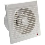 Ventilateur extraction 160mm 15w 140m� / h clapet anti retour salle de bain cuisine wc silencieux