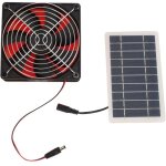 Ventilateur d'extraction solaire monocristallin 10w, panneau de ventilation avec maille de protection ...