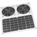 Zoternen - ventilateur � panneau solaire 12 pouces �tanche double 100w �chappement pour la serre du poulet ...