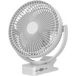 Ventilateur � pince 10 000 mah 20 cm, usb portable, 4 vitesses, flux d'air puissant, clip stable pour ...