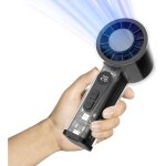 Ventilateur de poche portable avec glaci�re int�gr�e, batterie 5000mah, 6 vitesses, �cran led, turbo ...