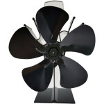 Ventilateur de po�le � bois � 5 lames avec thermom�tre, ventilateur de chemin�e thermique pour po�le ...