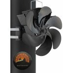 Ventilateur po�le � bois 6 lames avec thermom�tre ventilateur chemin�e appareil de chauffage aliment� ...