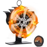 Ventilateur de po�le � bois 6 pales ? silencieux et aliment� par la chaleur ? circulation d'air chaud ...