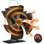 Ventilateur poele � bois 6 pales ventilateur chemin�e aliment� � la chaleur ventilateur silencieux avec ...