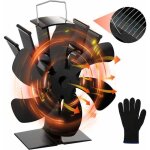 Ventilateur poele � bois 6 pales ventilateur chemin�e aliment� � la chaleur ventilateur silencieux avec ...