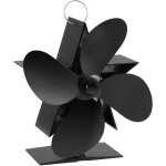 Ventilateur poele � bois aliment� par la chaleur, 4 pales ventilateur de poele, ventilateur de chemin�e, ...