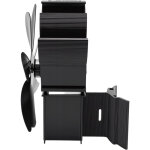 Ventilateur de po�le � bois, chemin�e aliment�e par la chaleur, 7 pales pour br�ler des granul�s, br�leur ...