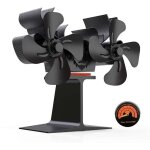 Ventilateur po�le bois double moteur 8 pales chemin�e non �lectrique