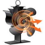 Ventilateur pour po�le � bois, � entra�nement thermique, 4 pales, pour chemin�es / po�les � bois / b�ches, ...
