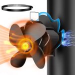 Jamais utilis�] ventilateur poele � bois, ventilateur de poele avec magn�tiques, 4 pales ventilateur ...