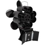 Ventilateur de po�le � bois, non �lectrique, aliment� par la chaleur, 5 pales, avec thermom�tre magn�tique, ...