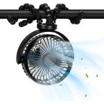 Ventilateur de poussette, ventilateur portable 40 heures, petit ventilateur pivotant  360, ventilateur ...