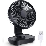 Ventilateur rechargeable usb, 4000mah batterie petit de bureau puissant, 4 vitesses, mini portable d�tachable ...