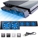 Ventilateur de refroidissement ps4, refroidisseur externe usb 5 ventilateurs turbo à contrôle de température ... Ventilateur de refroidissement ps4, refroidisseur externe usb 5 ventilateurs turbo à contrôle de température ...