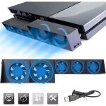 Ventilateur de refroidissement ps4, refroidisseur externe usb 5 ventilateurs turbo  contrle de temprature ...