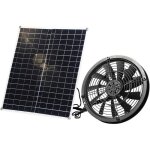 Ventilateur solaire 20 w rsistant aux intempries avec ventilateur cc pour petits poulaillers, serres, ...