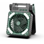 Ventilateur solaire, ventilateur rechargeable 5200 mah, ventilateur de sol avec led, minuterie, 4 vitesses, ...