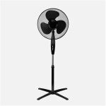 Ventilateur sur pied flip 45 w noir, 3 vitesses, 3 pales, diam�tre 40 cm, r�glable, fixe et pivotant, ...