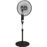 Ventilateur sur pied puissant - homcom - r�glable en hauteur - t�l�commande, 3 vitesses, oscillation ...