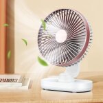 Ventilateur de table usb, portable, avec batterie de 5000 mah, 4 vitesses, rotation rglable, pour la ...