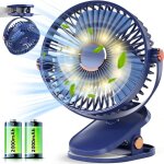 Ventilateur usb - petit ventilateur de table avec led, 4000mah rechargeable ventilateur pince, electrique ... Ventilateur usb - petit ventilateur de table avec led, 4000mah rechargeable ventilateur pince, electrique ...