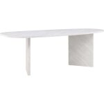 Venture home - table � manger 10 personnes organique effet marbre - gris clair - gronvik