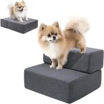 2 stufen rampe d'escalier pour chien pour lits et canaps, marches modulaires pliables pour petits chiens, ...