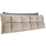 Coussin de dossier de lit 2 couches, coussin de lecture pour lit et canap, pais, beige, 140 cm - vercart ...