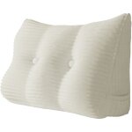 Vercart coussin de lecture, oreiller traversin soutien dorsal, triangulaire coussin � coins, gros coussin ...