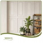 Verdico panneau mural 3d cachemire 100x50 cm ? boiserie murale d�corative type moulure, polystyr�ne l�ger, ...