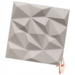 Verdico panneau mural et plafond 3d cachemire 50x50 cm brylant ? dalle d�corative l�g�re en polystyr�ne, ...