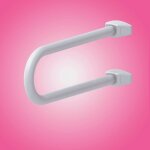 Poigne de scurit fixe pour personnes handicapes en aluminium blanc 52. 5 x 21 x 20 cm