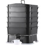 Vermicomposteur  5 plateaux, bac  compost de 50 l pour l'extrieur et l'intrieur, kit de ferme de ...