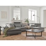 Lisa design - vermont - canap panoramique d'angle droit - 7 places - convertible - en tissu