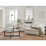 Lisa design - vermont - canap panoramique d'angle gauche - 7 places - convertible - en tissu