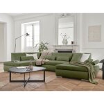 Lisa design - vermont - canap panoramique d'angle gauche - 7 places - convertible - en tissu