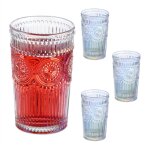 Verre  boire, en lot de 4, convient au lave - vaisselle, design vintage, capacit : 360 ml, non teint ...
