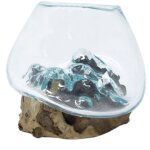 Verre � fondue sur bois - petit bol - vendu par 1