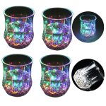 Fitags - verre  led 5 led acrylique acrylique verre incassable texture pc (4pcs)