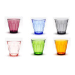 Verres picardie duralex 25 cl lot de 6 couleurs assorties